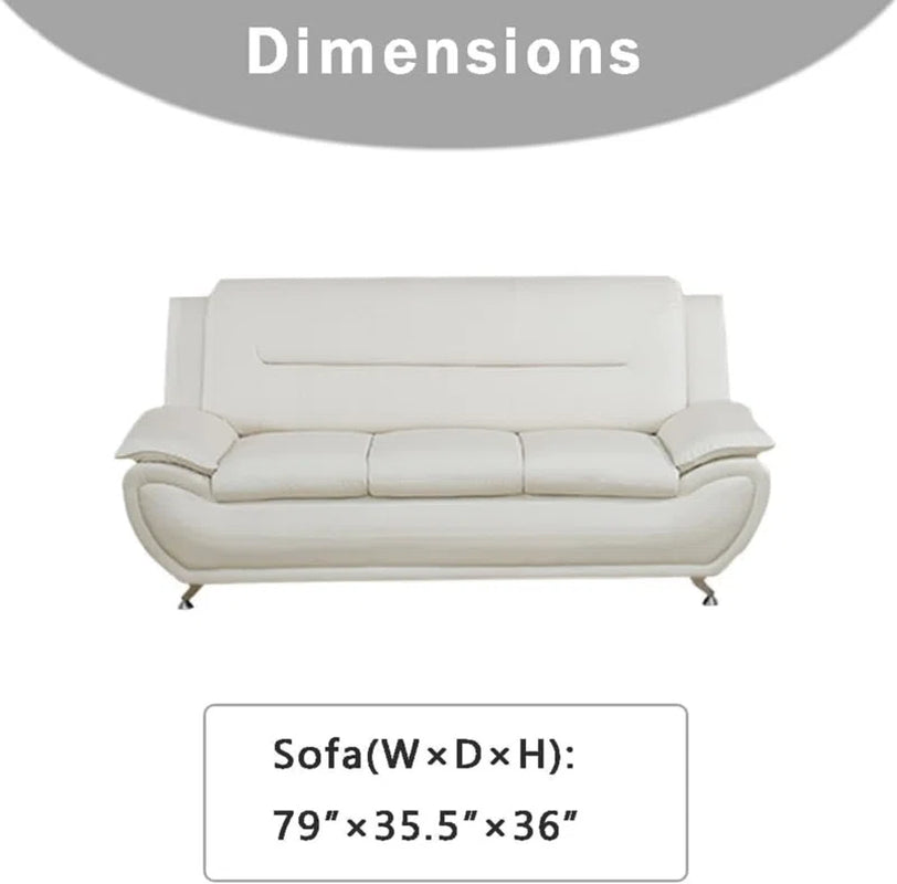 Ceitidh 3 - Piece Faux Leather Living Room Set