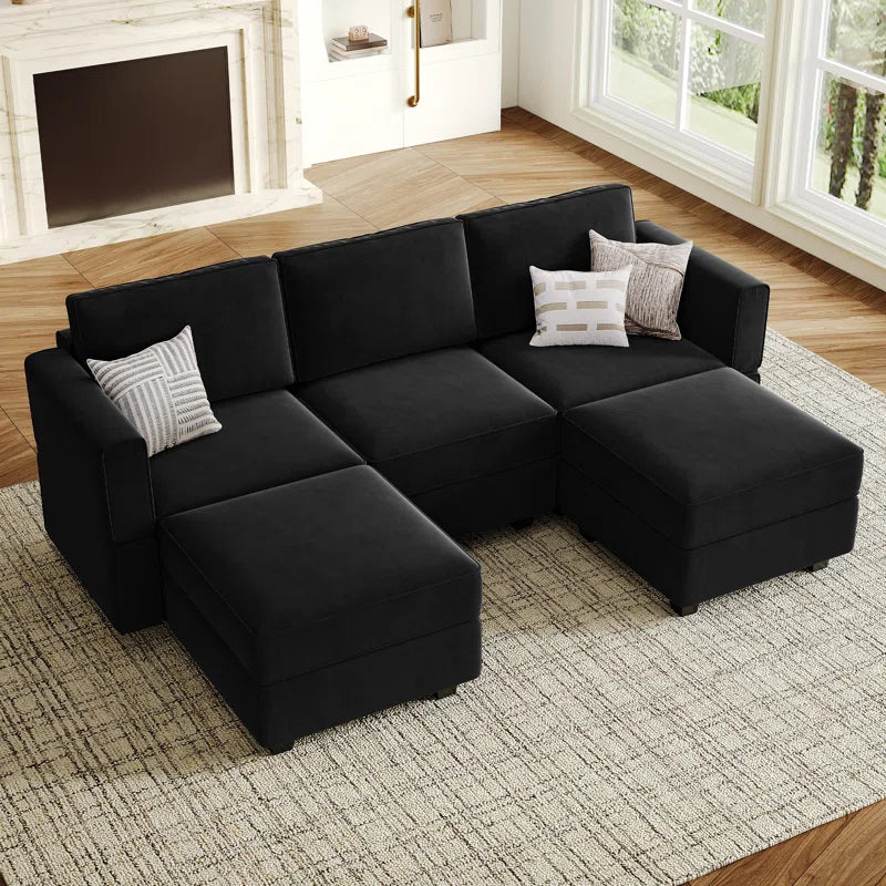 Nairoby U-Shaped Modular Upholstered Sectional