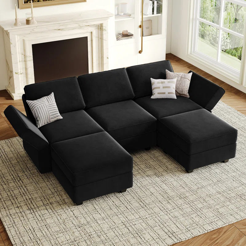 Nairoby U-Shaped Modular Upholstered Sectional