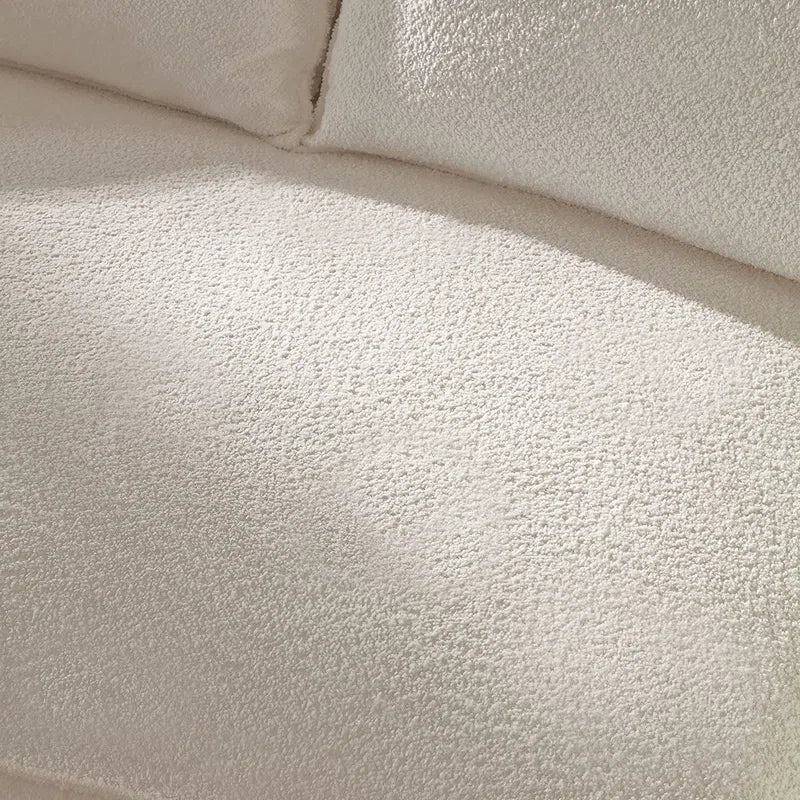 125" Modern Curved Sectional Sofa Couch with Chaise, Upholstery Boucle Sofa Couch with Pillows,Sectional Boucle Fabric Couch for Living Room