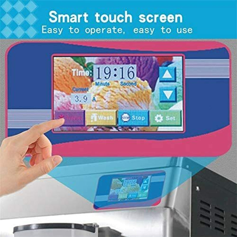 Italian Ice Machine Gelato Ice Cream Maker Fresh Fruits Water Ice Machine