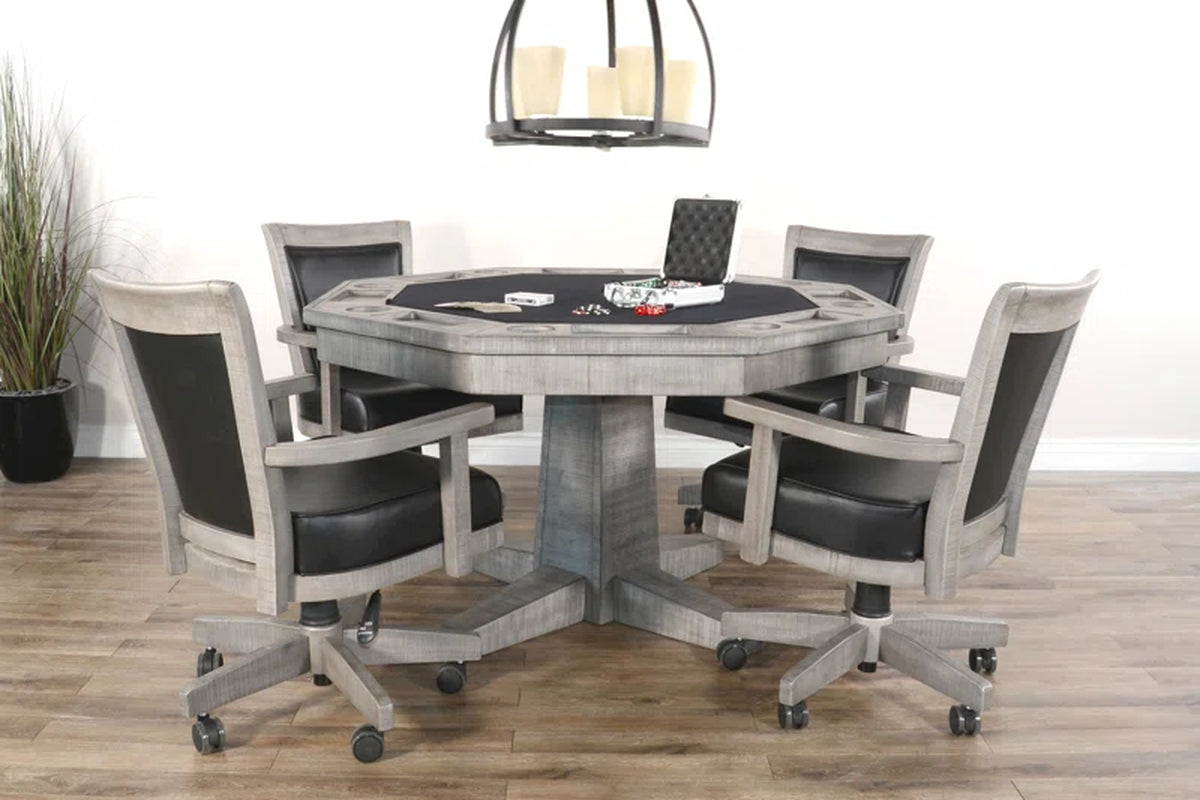 Eric 8 - Player Solid Wood Reversible Poker Table