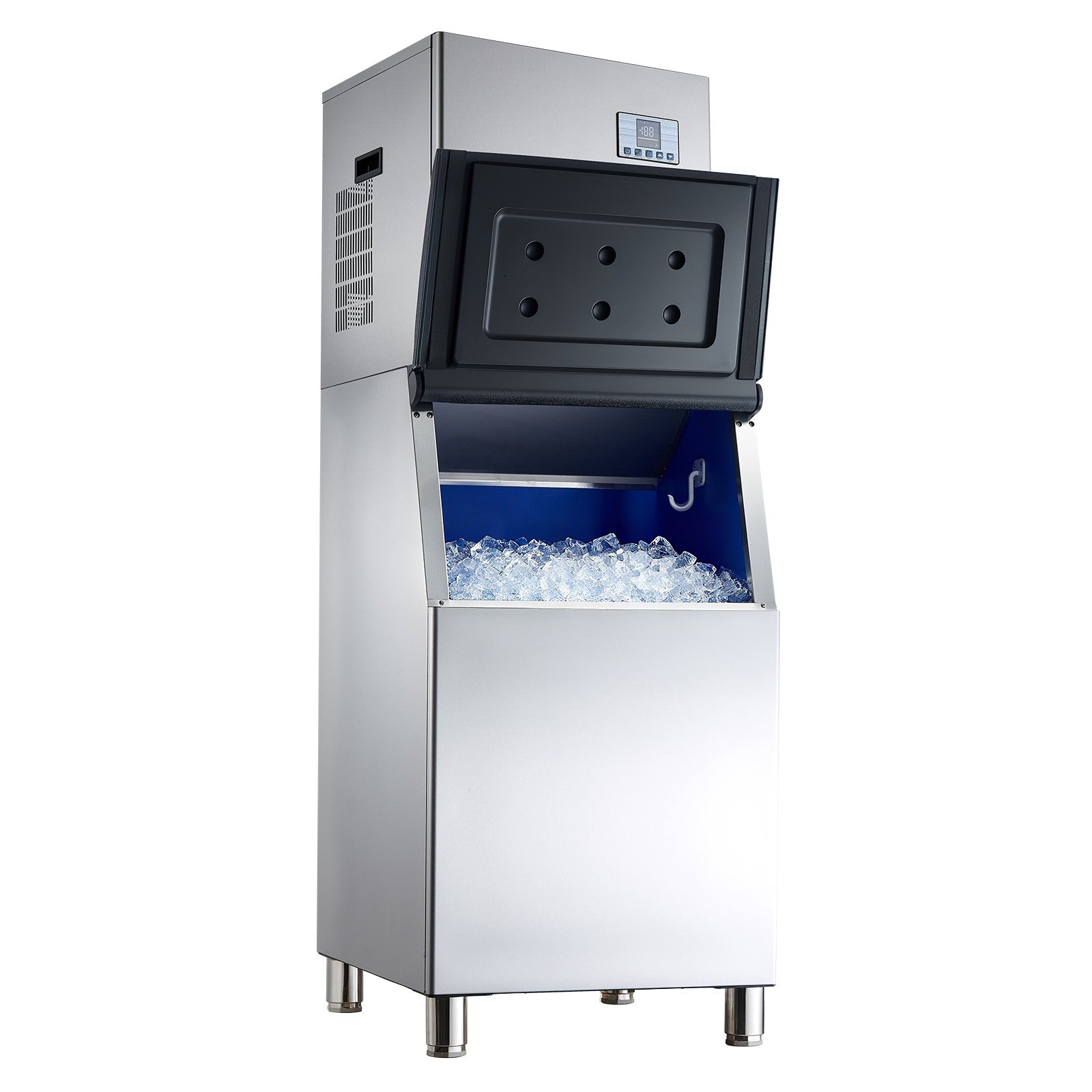 Uimoso Commercial Ice Maker Machine 400LBS Daily Output with 300LBS Storage
