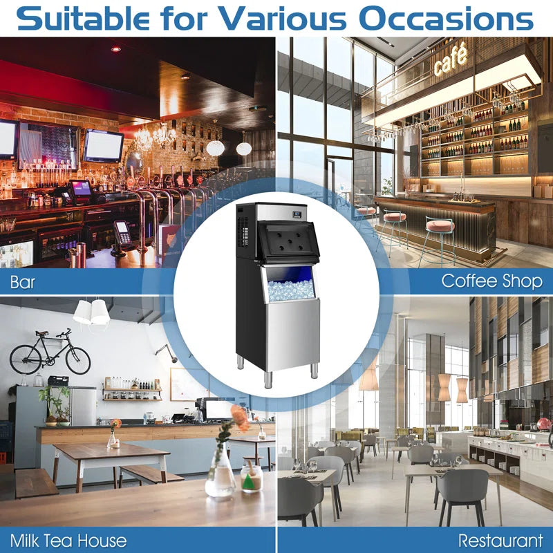 353 Lb. Daily Production Cube Ice Freestanding Ice Maker