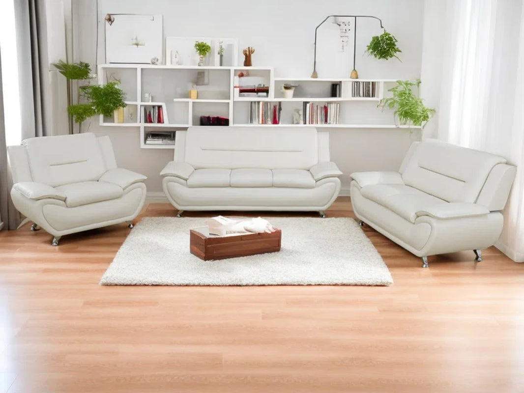 Ceitidh 3 - Piece Faux Leather Living Room Set