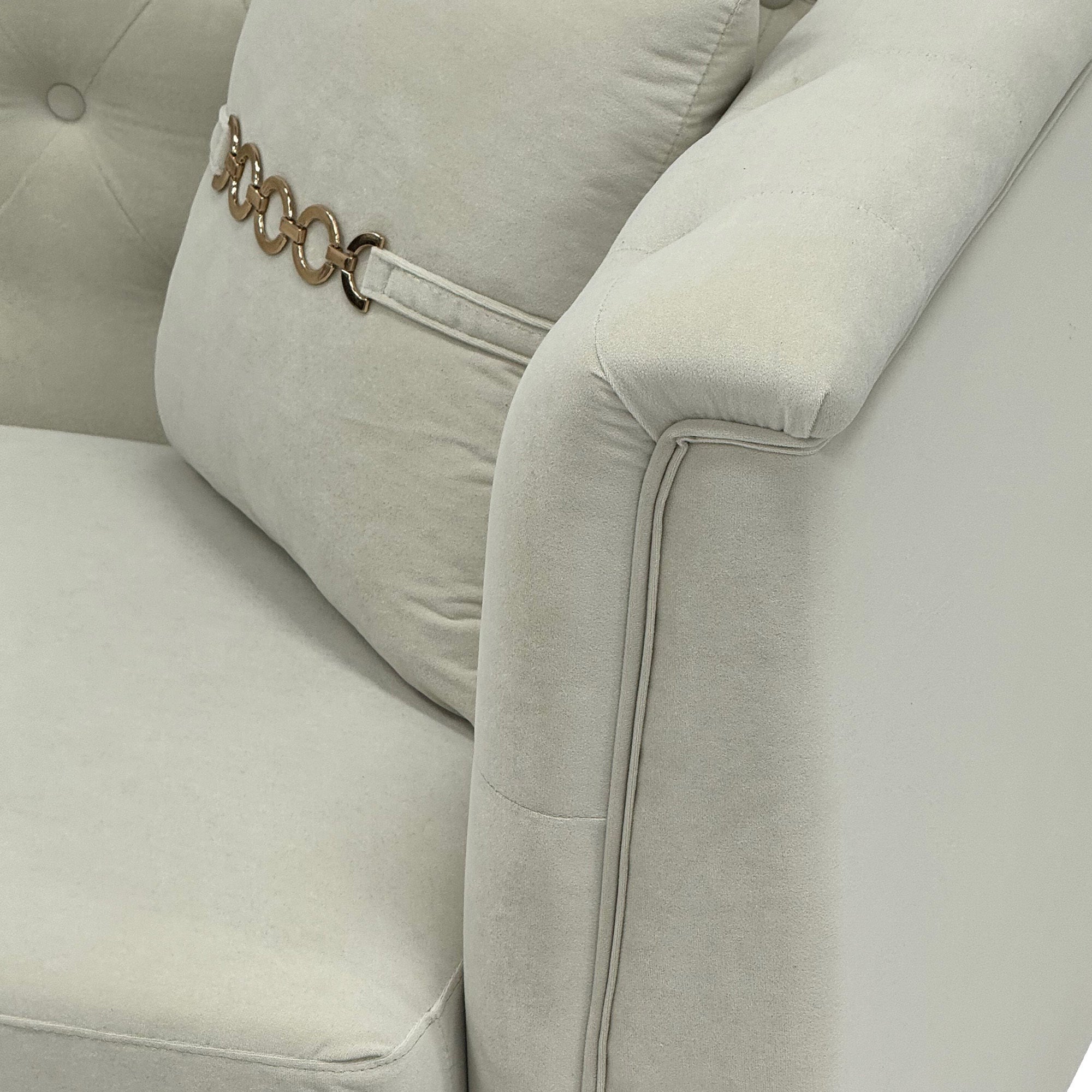 Modern Velvet Upholstered Sofa Set of 2