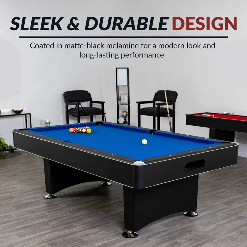 Hathaway Hustler Tournament Pool Table – Includes Cue Sticks, Billiard Balls, Automatic Ball Return – Perfect for Competitive Players and Family Games Room