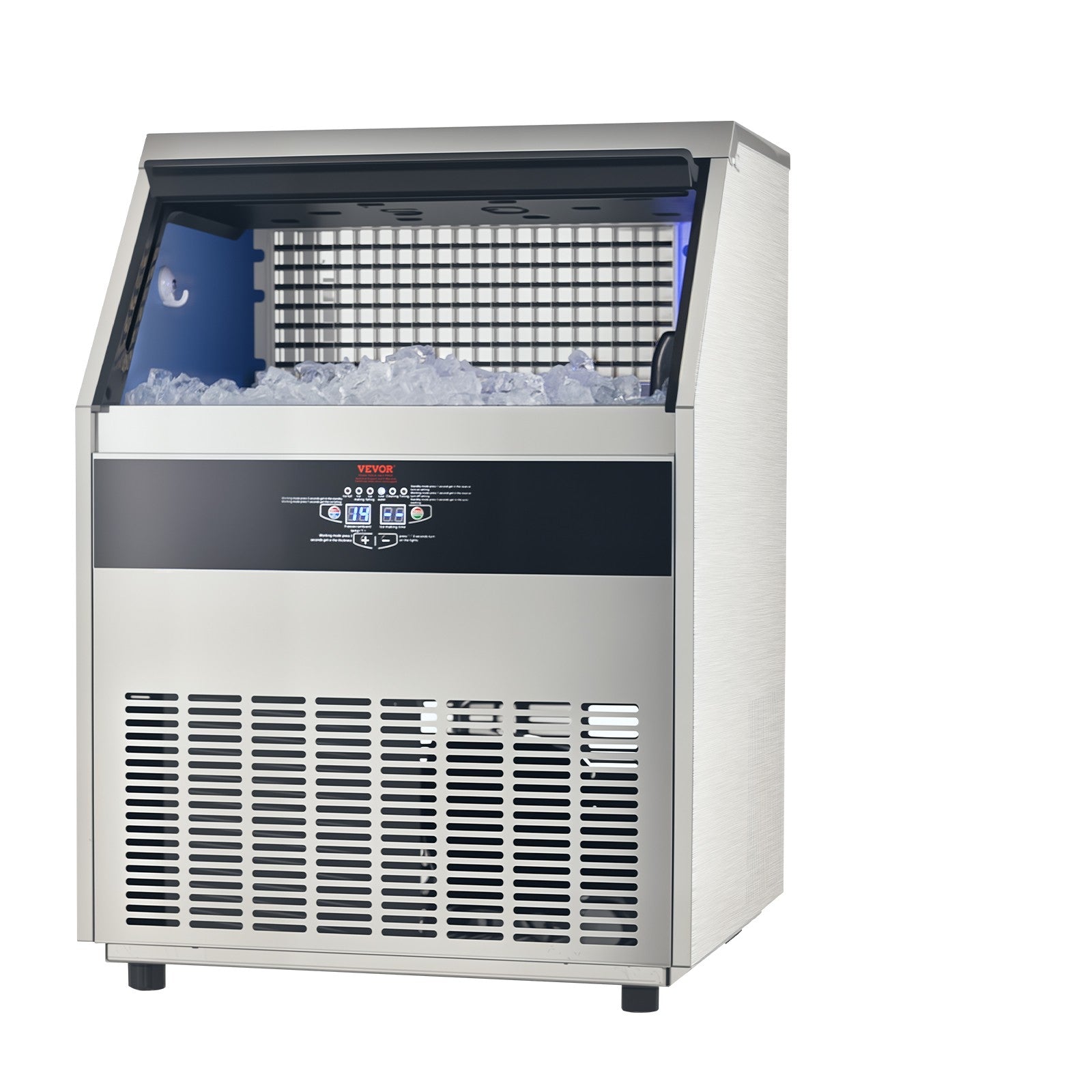 VEVOR Commercial Ice Maker Freestanding Cabinet Machine 440Lbs/24H 160 Ice Cubes