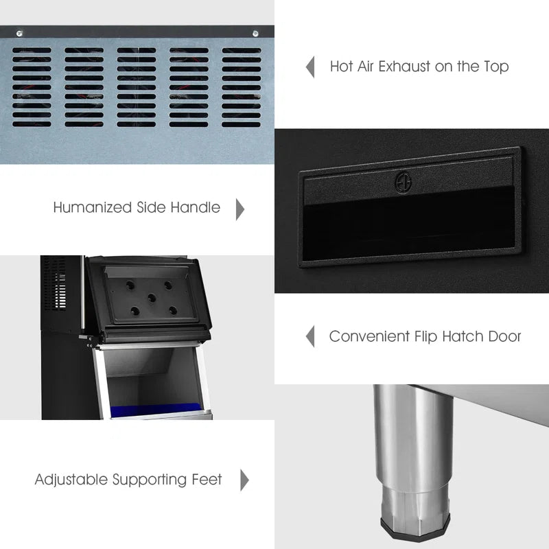 353 Lb. Daily Production Cube Ice Freestanding Ice Maker
