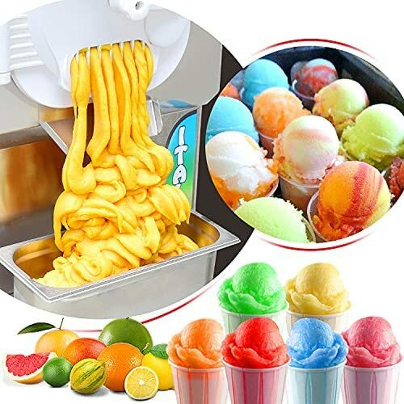Italian Ice Machine Gelato Ice Cream Maker Fresh Fruits Water Ice Machine