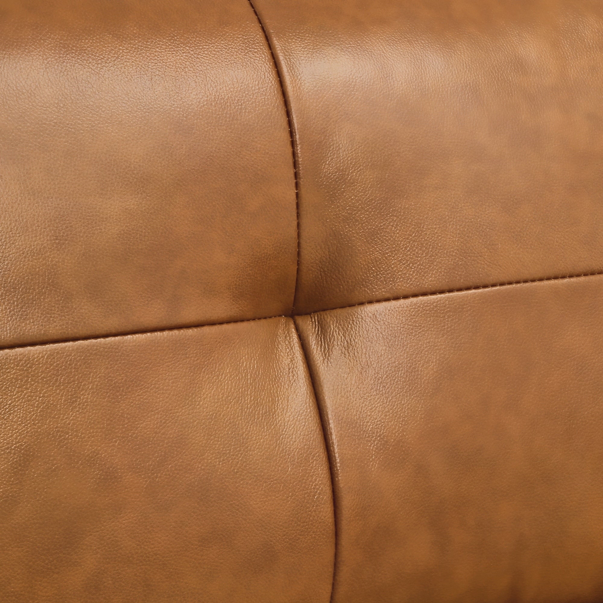 Genuine Leather Sofa Tufted Sectional Couch with Removable Cushions