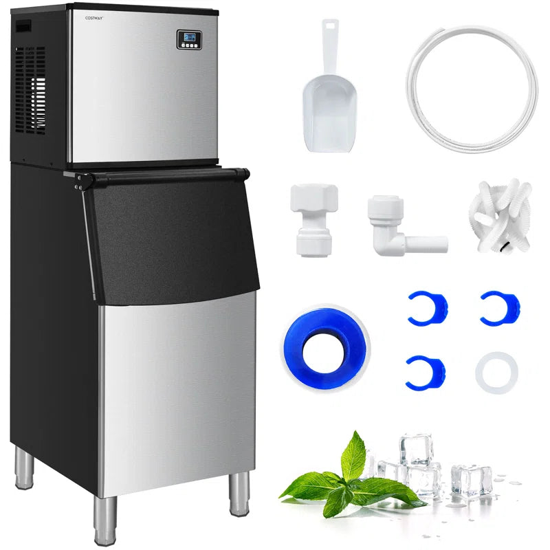 353 Lb. Daily Production Cube Ice Freestanding Ice Maker