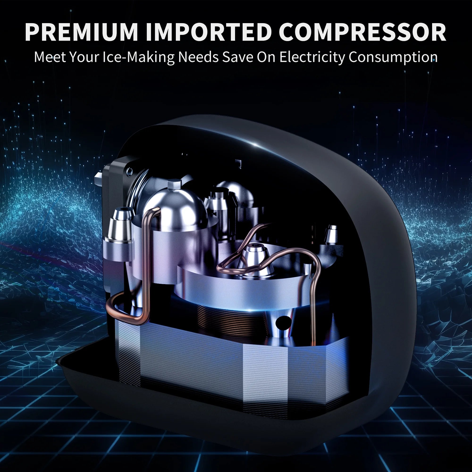 Commercial Ice Maker Machine 550LBS/24H, with 300LBS Storage Bin,Stainless Steel Ice Machine with Ice Scoop & Ice Bucket
