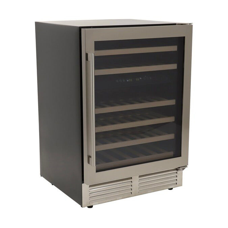 23.5-In W 46 -Bottles Stainless Steel Dual Zone Cooling Built-In/Freestanding Indoor Wine Cooler