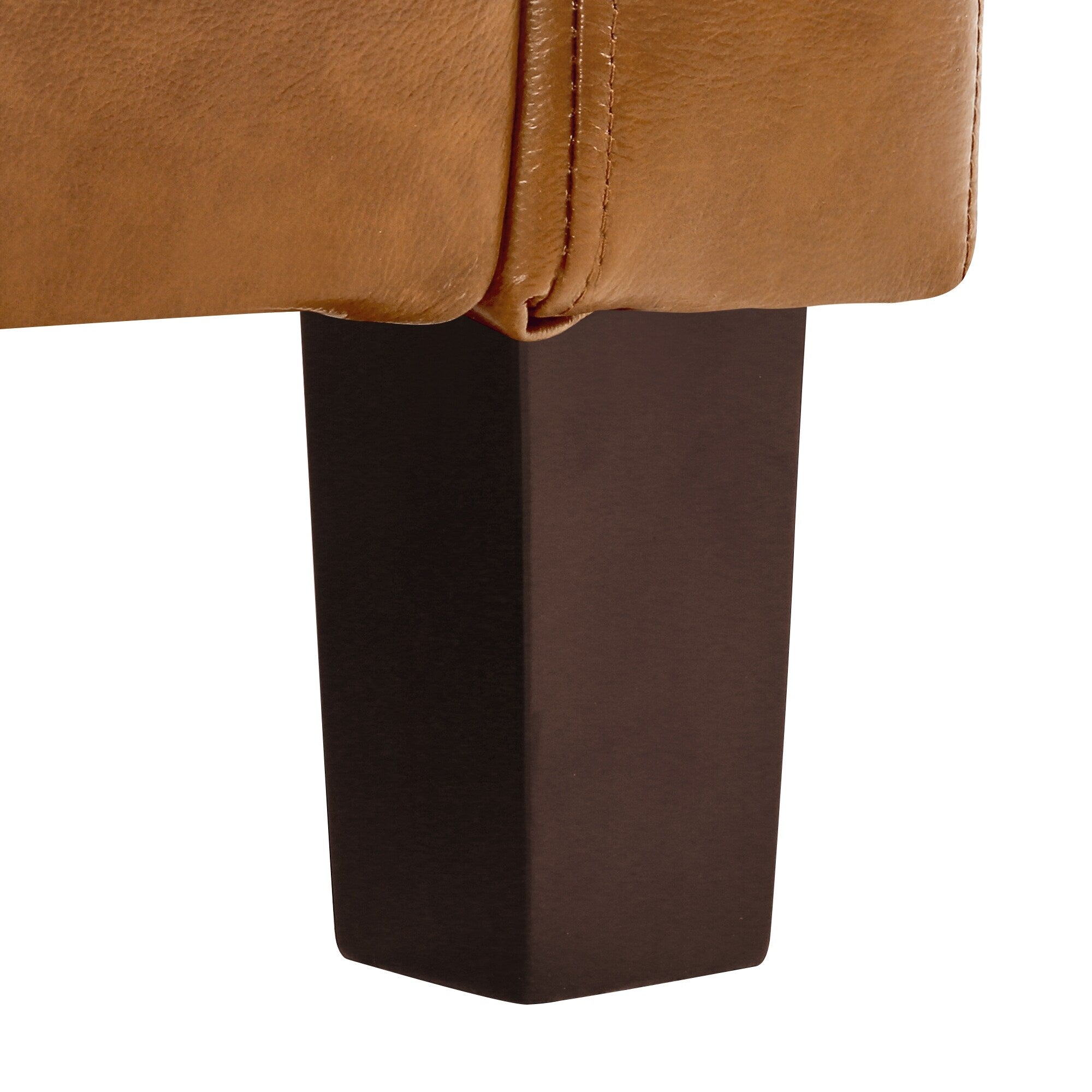 Genuine Leather Sofa Tufted Sectional Couch with Removable Cushions