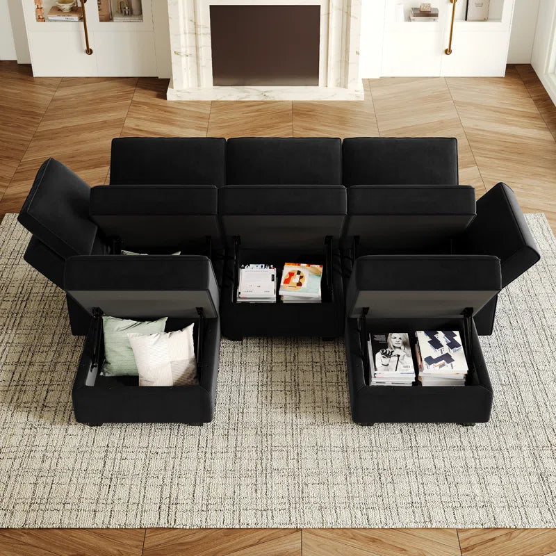 Nairoby U-Shaped Modular Upholstered Sectional