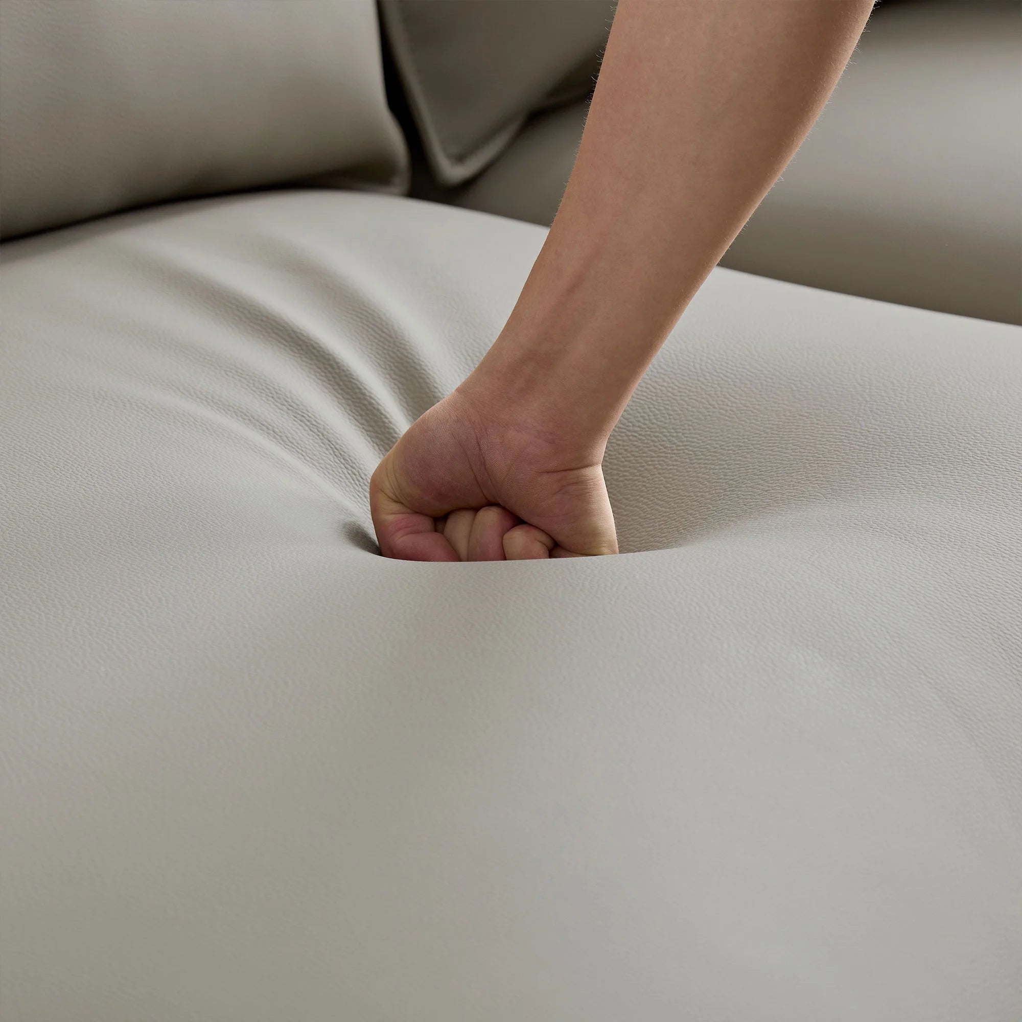 5-Seat Modern Sectional Curved Sofa Couch for Living Room, Apartment Office,Light Grey