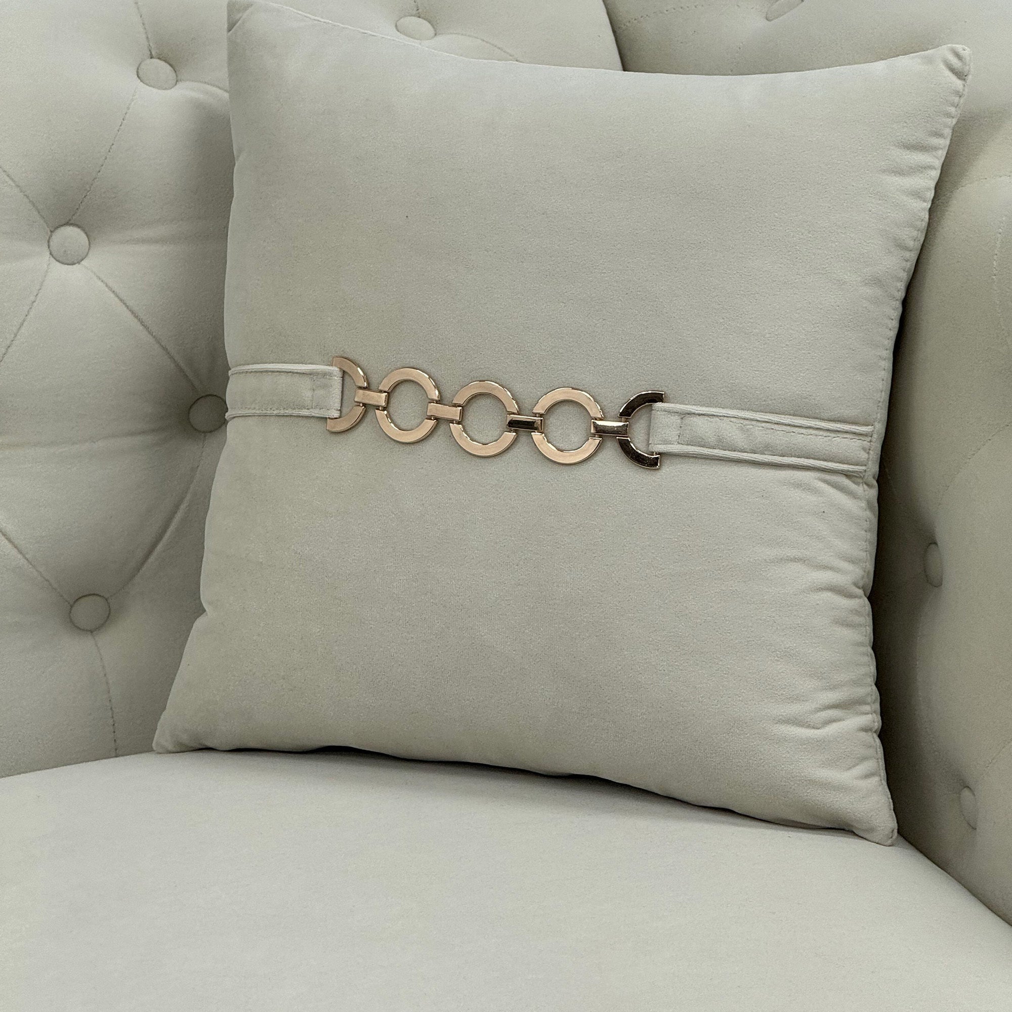 Modern Velvet Upholstered Sofa Set of 2