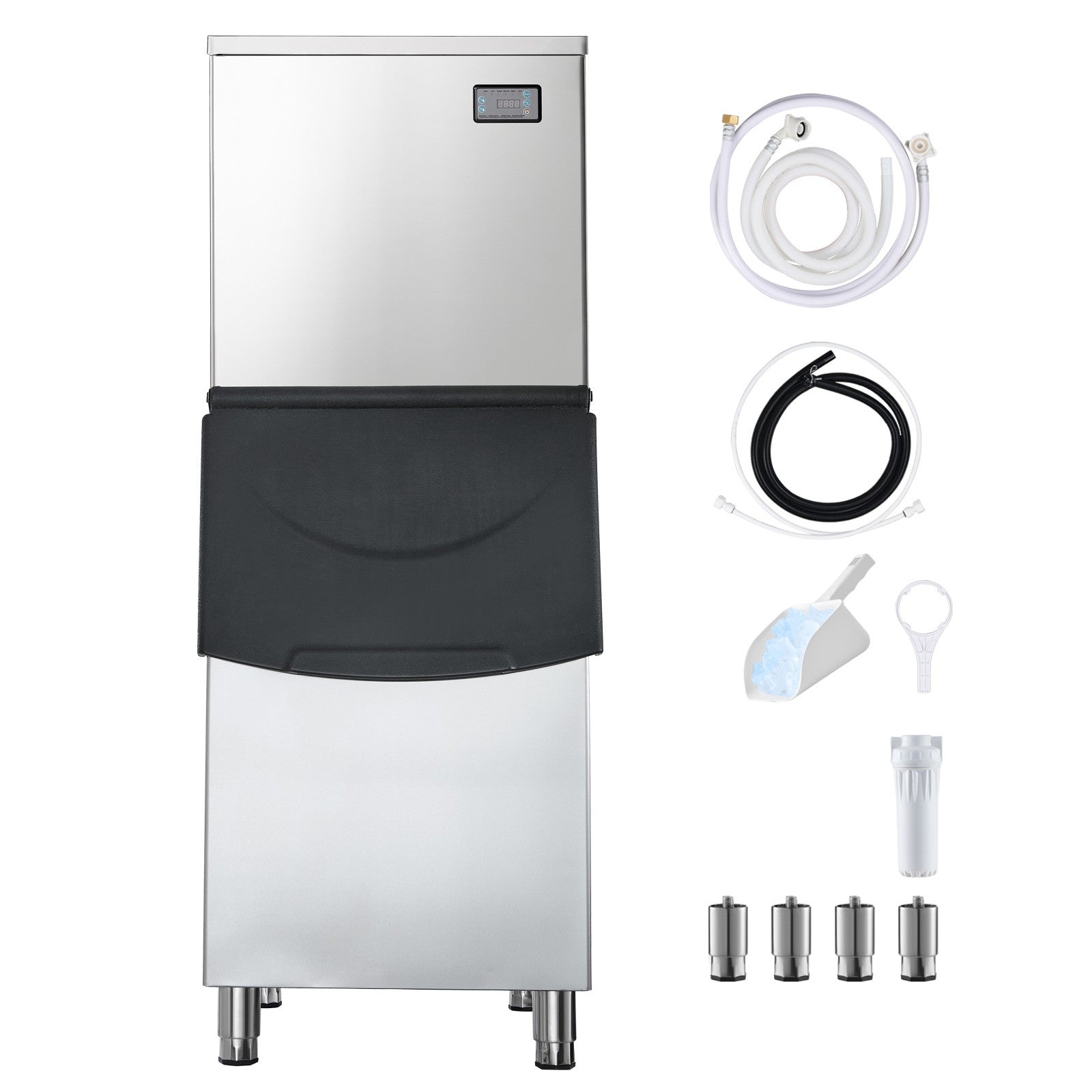 Uimoso Commercial Ice Maker 650LBS/24H Industrial Ice Machine Self-Cleaning