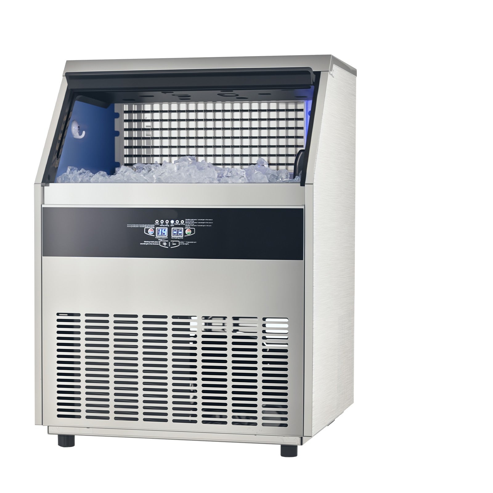 440Lbs/24H Commercial Ice Maker Freestanding Built-In Ice Machine W/Water Pump