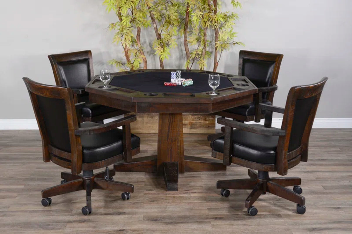Eric 8 - Player Solid Wood Reversible Poker Table