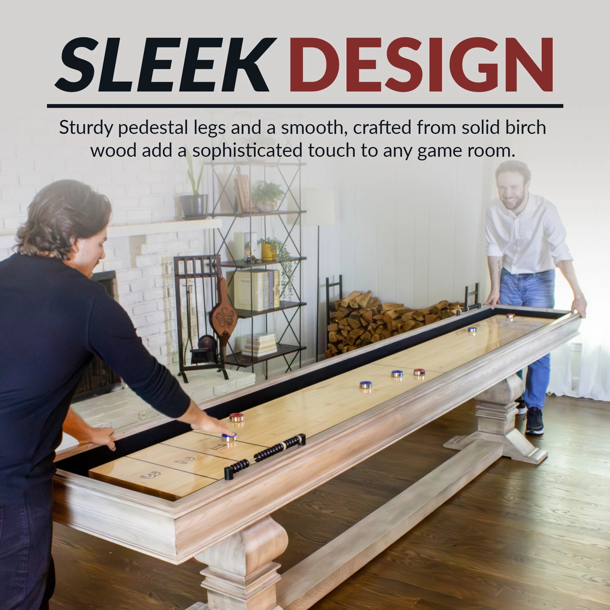 Montecito 12 Ft. Shuffleboard Table, 146-In L X 26-In W, Driftwood