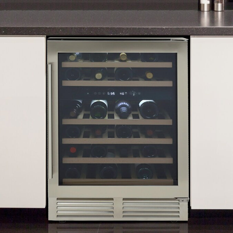 23.5-In W 46 -Bottles Stainless Steel Dual Zone Cooling Built-In/Freestanding Indoor Wine Cooler