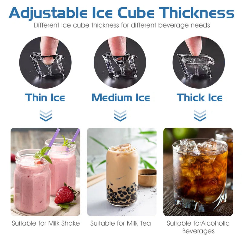 353 Lb. Daily Production Cube Ice Freestanding Ice Maker